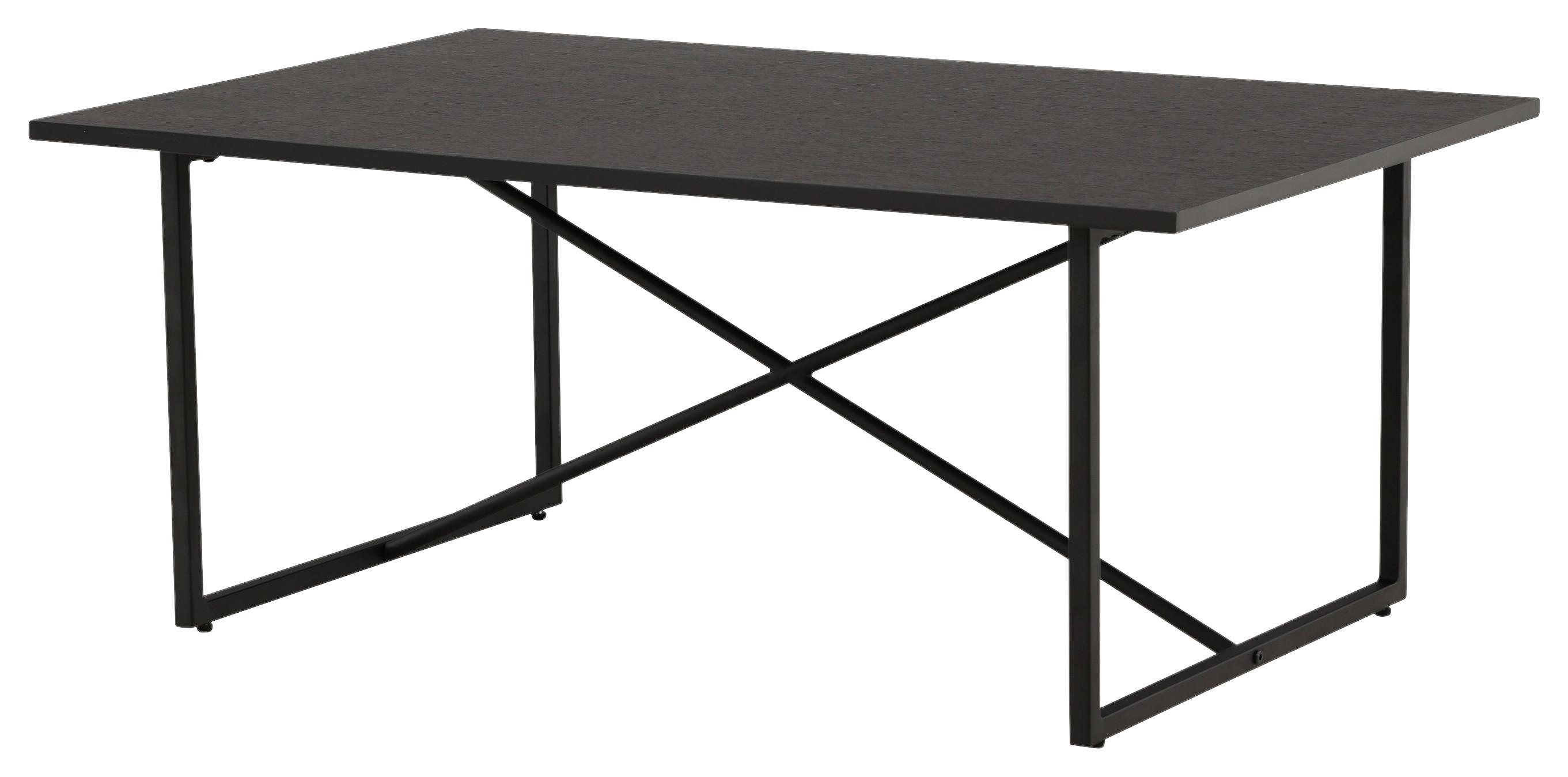 Couchtisch Pryor - Schwarz, Design, Holz/Metall (110/70/45cm) - Livetastic