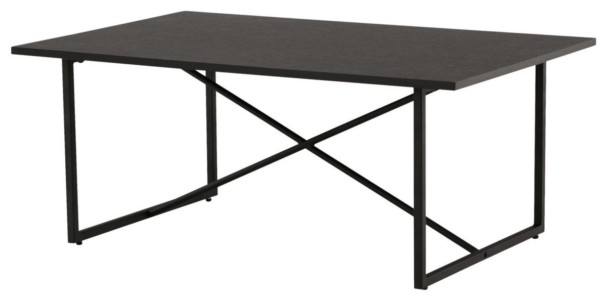 Couchtisch Pryor - Schwarz, Design, Holz/Metall (110/70/45cm) - Livetastic