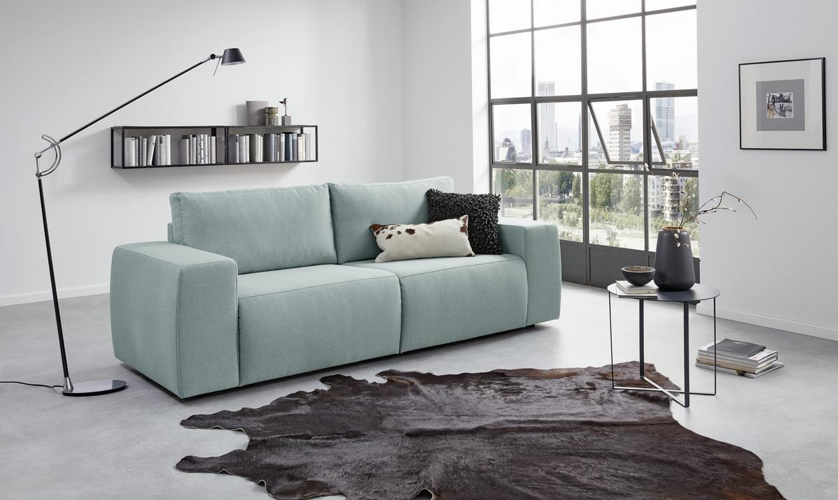 2-sitzer-sofa Looks Ii Hellblau - Schwarz/Hellblau, Design, Textil (242/87/89cm) - LOOKS by W.Joop