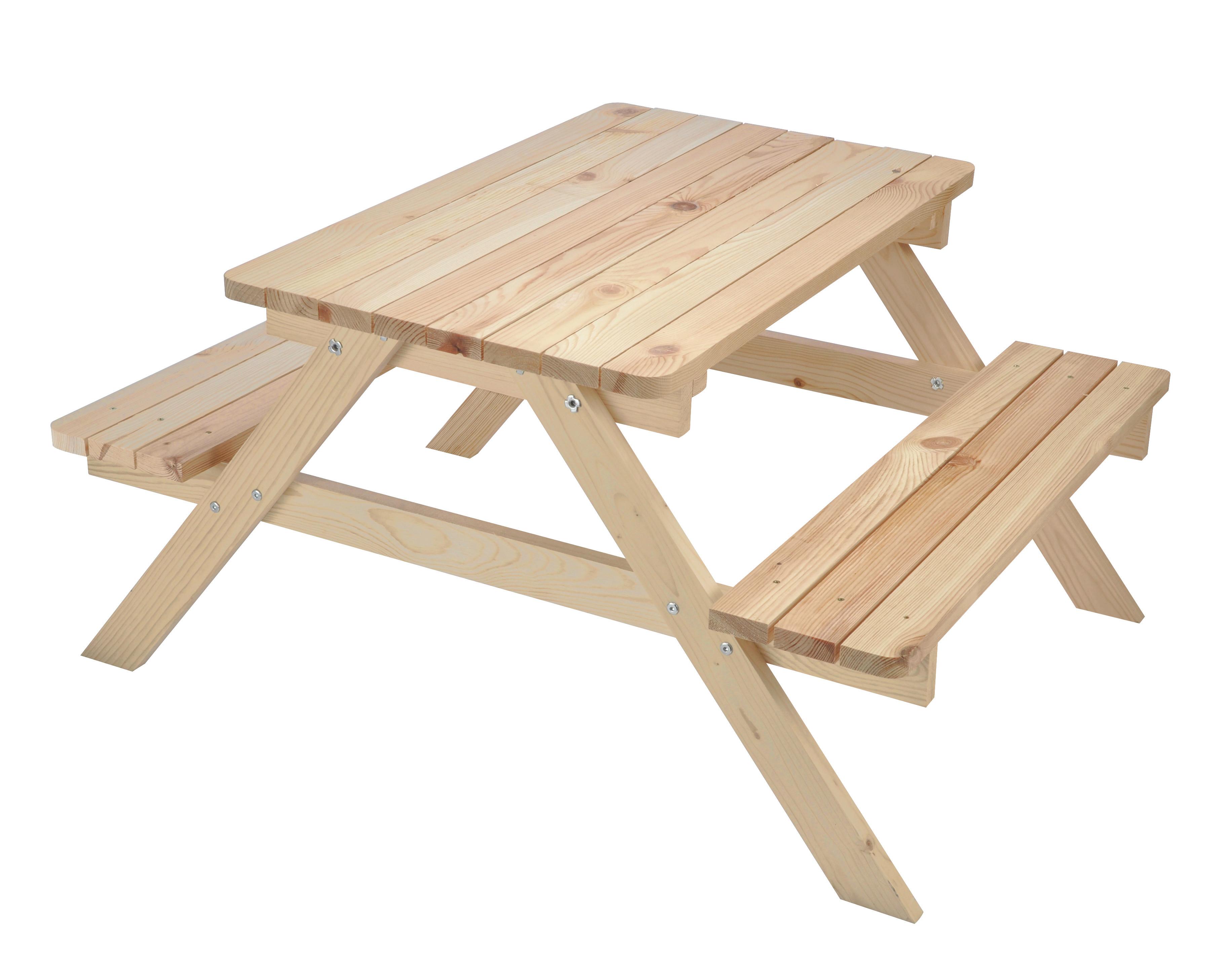 Kinder-Gartensitzgruppe Naturfarben aus Kiefernholz - Naturfarben, Basics, Holz (91,1/50/90cm)