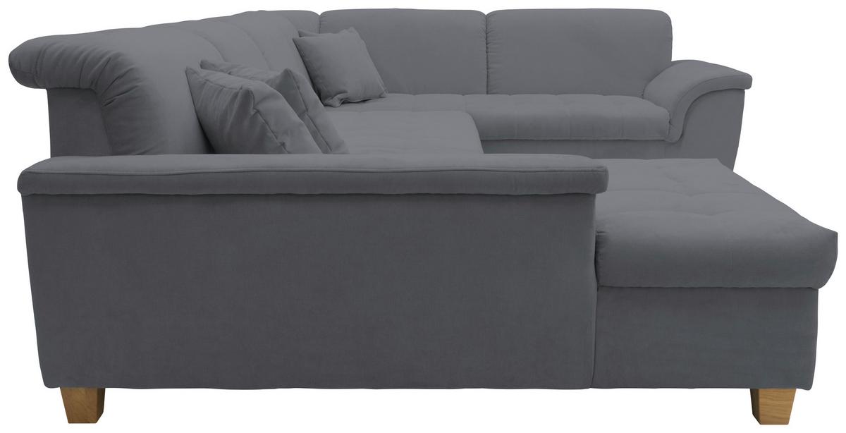 Wohnlandschaft Franzi Mit Schlaffunktion Dunkelgrau - Eichefarben/Dunkelgrau, KONVENTIONELL, Textil (170/352/214cm) - MID.YOU