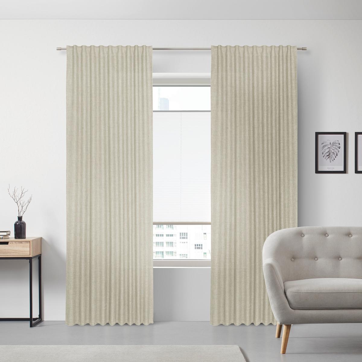 HOTOVÝ ZÁVĚS Leo, 135/255cm, písková - pískové barvy, textil (135/255cm) - Premium Living