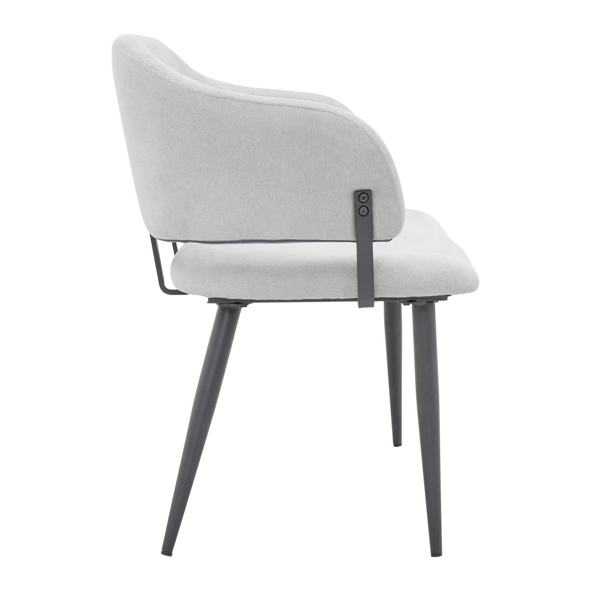 Lavice NINO svěle šedá - šedá/černá, Moderní, kov/dřevo (120/80/58cm) - Bessagi Home