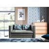 Schlafsofa Neva Blaugrau, B: 132 cm - Blaugrau/Schwarz, Design, Textil (132/62/70cm) - MID.YOU