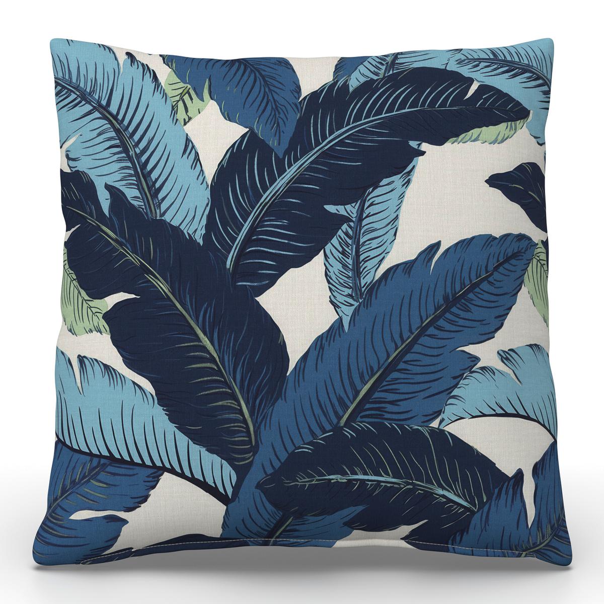 VENKOVNÍ POLŠTÁŘ LUISA - bílá/modrá, Moderní, textil (45/45/10cm) - Bessagi Garden