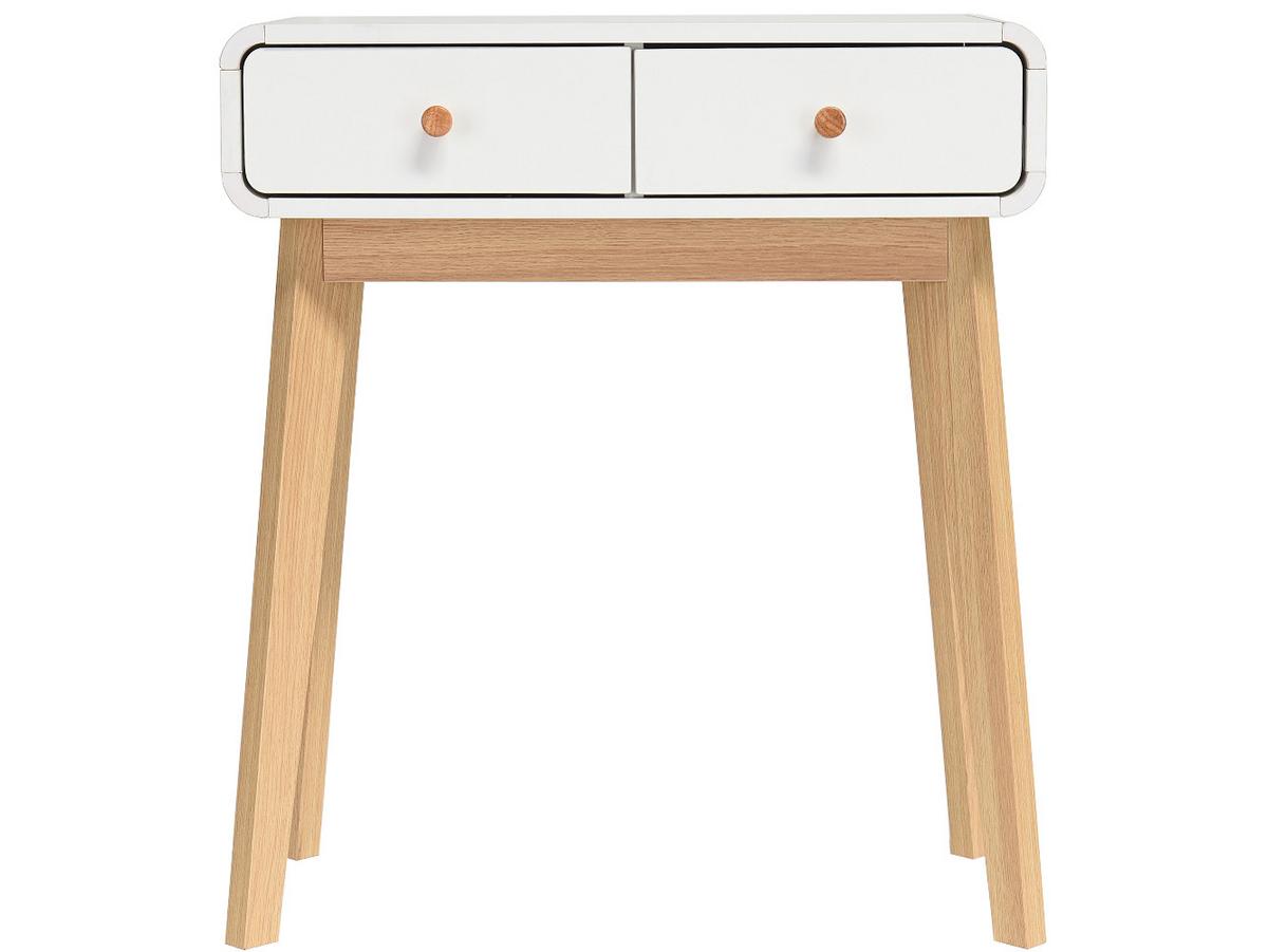 Konsole Cassie Weiß - Eichefarben/Weiß, Design, Holzwerkstoff (65/76/30cm) - MID.YOU