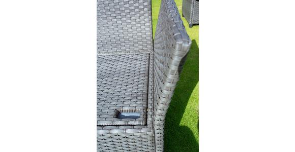 Loungegarnitur 4-Tlg Santander Metall/Polly-Rattan mit Kissen - Grau, MODERN, Kunststoff/Textil (120/60/60cm) - Beldano