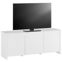 Médiaállvány 143/61 Cm - fehér, Modern, faalapú anyag (143,2/61/40cm)