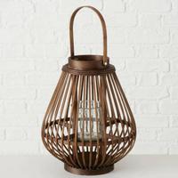 Windlicht Bambus Naturfarben Ø 28 Cm - Naturfarben, MODERN, Holz (28/33cm)