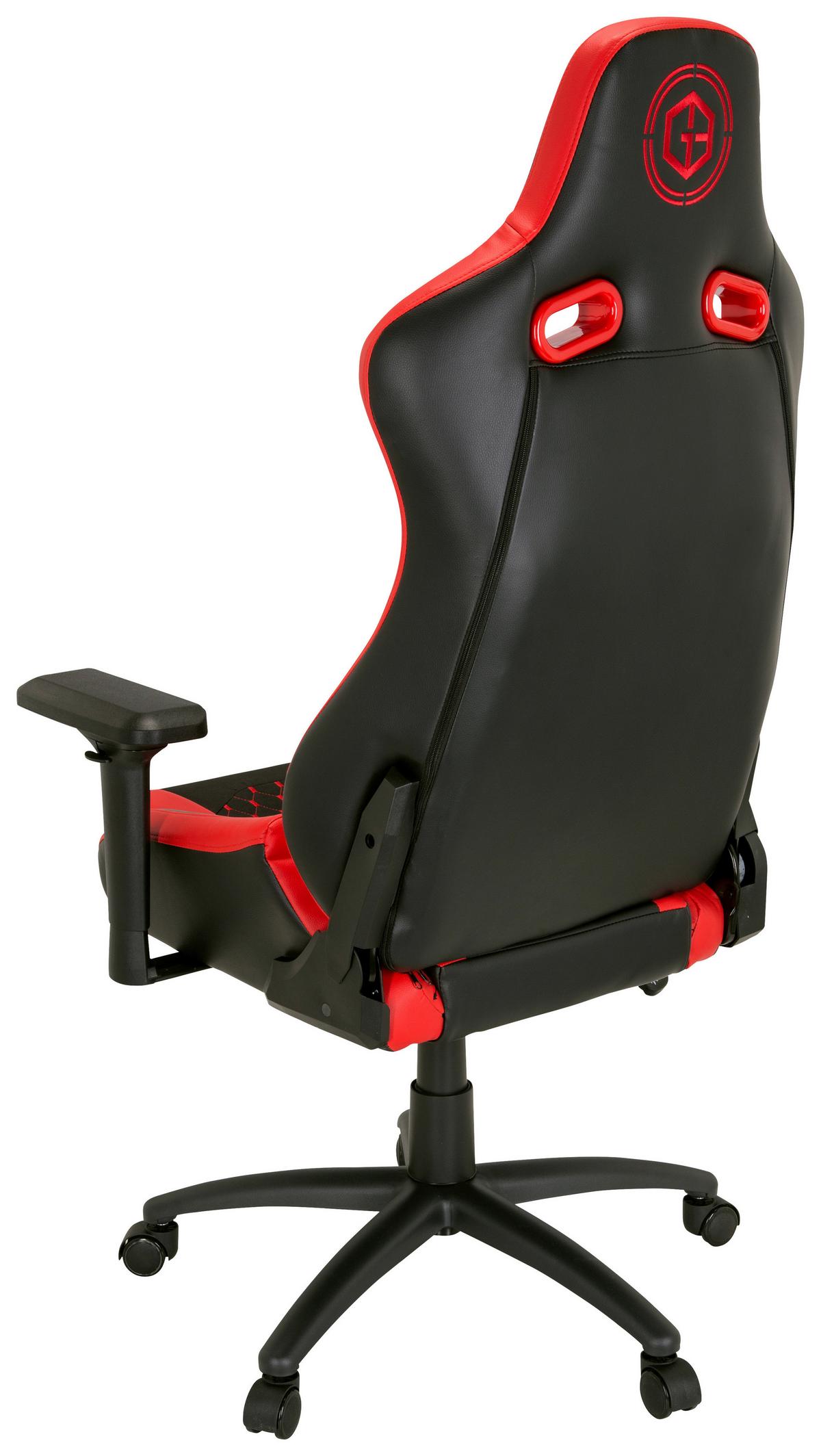 Gamingstuhl Gamebreaker Sx 04 Lederlook Schwarz/rot - Rot/Schwarz, MODERN, Kunststoff/Textil (74/137/66cm) - MID.YOU