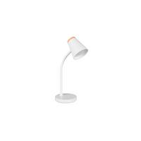 LED-TISCHLEUCHTE Pongo Braun Weiß B: 13 cm - Braun/Weiß, Basics, Kunststoff/Metall (13/36cm)