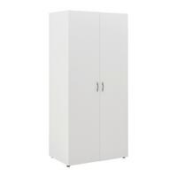 Šatní skříň JOE *CENOVÝ TRHÁK* - bílá/barvy hliníku, Konvenční, kompozitní dřevo/plast (81/177/51cm) - Based