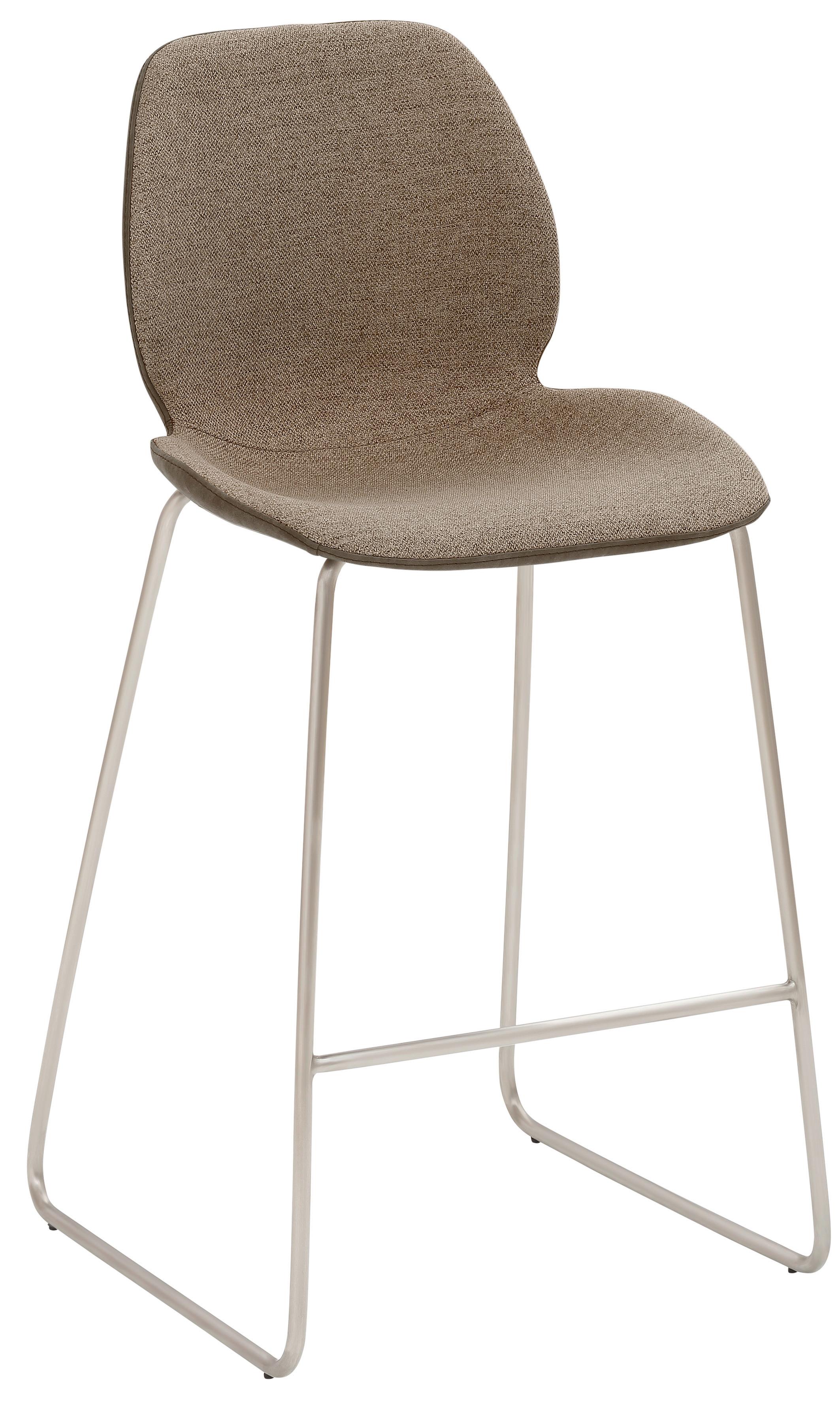 Tresenstuhl My Solo - Sandfarben/Schlammfarben, KONVENTIONELL, Textil/Metall (49/97/52cm) - Livetastic