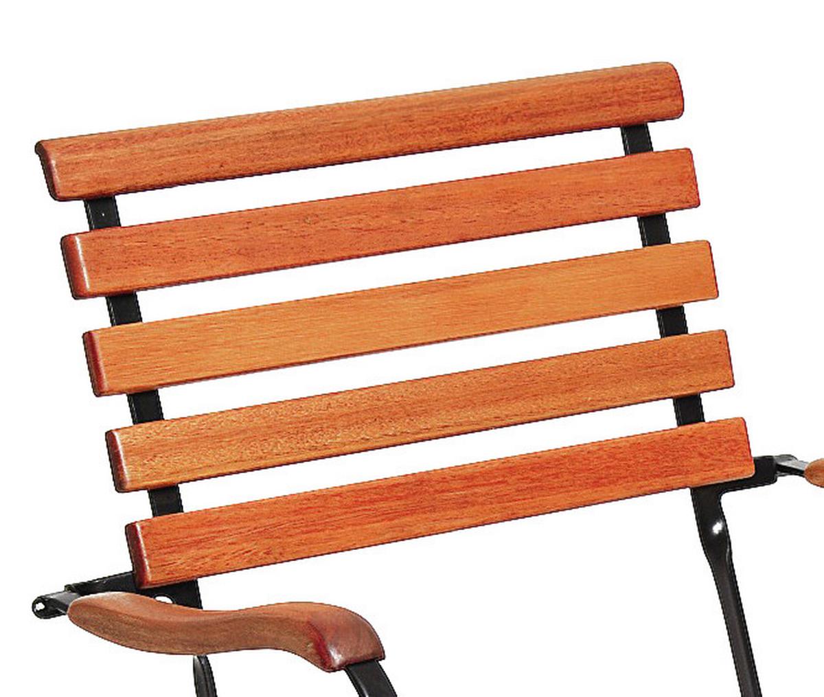 Gartensessel Klappbar Schlossgarten Echtholz/Metall - Schwarz/Naturfarben, ROMANTIK / LANDHAUS, Holz/Metall (60/57/85cm) - Gardenson