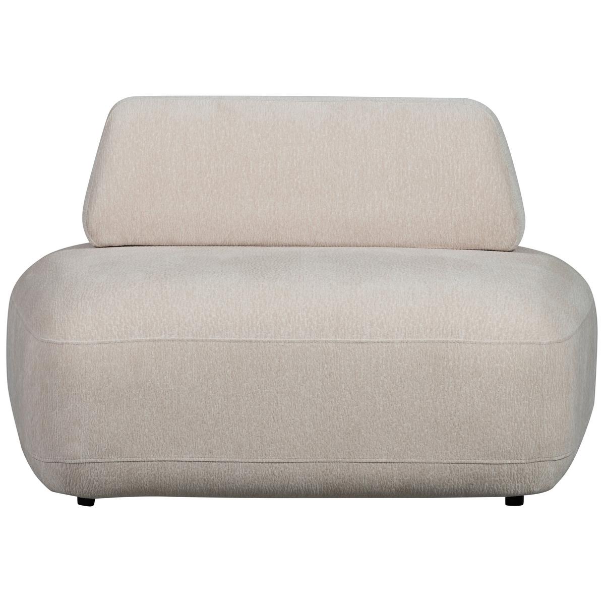 Sessel Streck Sandfarben B: 100 Cm - Sandfarben/Schwarz, Design, Textil (100/70/116cm) - Livetastic