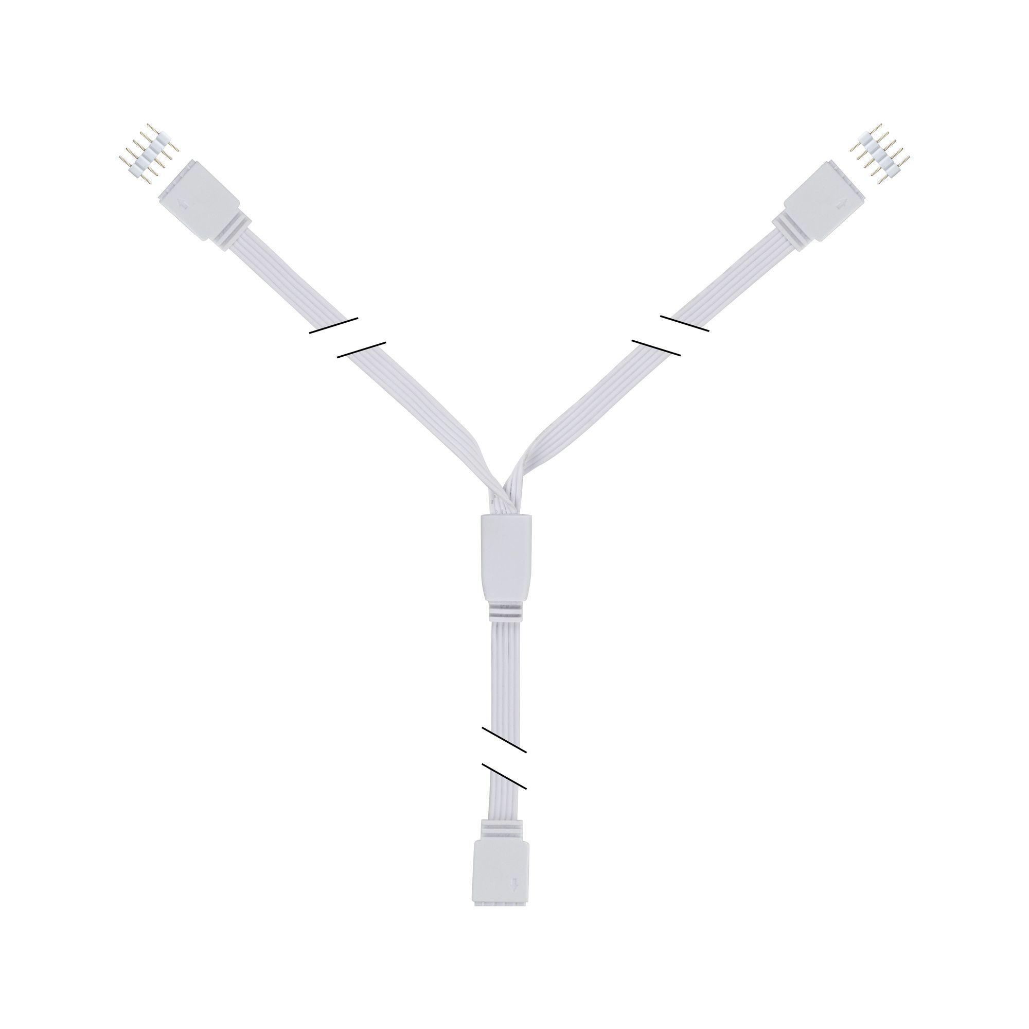 LED-Stripe Maxled Y-Splitter Verteiler - Weiß, Basics, Kunststoff (3/0,7cm) - Paulmann