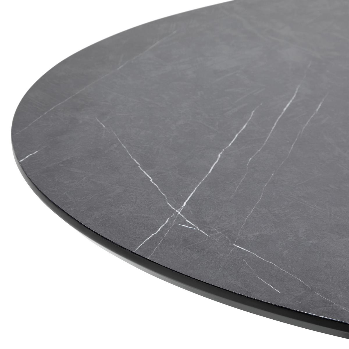 JEDÁLENSKÝ STÔL STEVEN 160 - čierna, Design, kov/kompozitné drevo (160/76/95cm) - Mömax