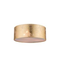 Deckenleuchte Ø 40 Cm 3-Flammig Goldfarben - Goldfarben, Design, Kunststoff/Textil (40/17,5cm) - Globo