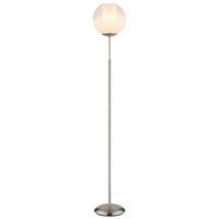 Stehleuchte Barry Klar Weiß D: 25 cm - Klar/Chromfarben, Basics, Glas/Kunststoff (25/154,5cm) - Globo