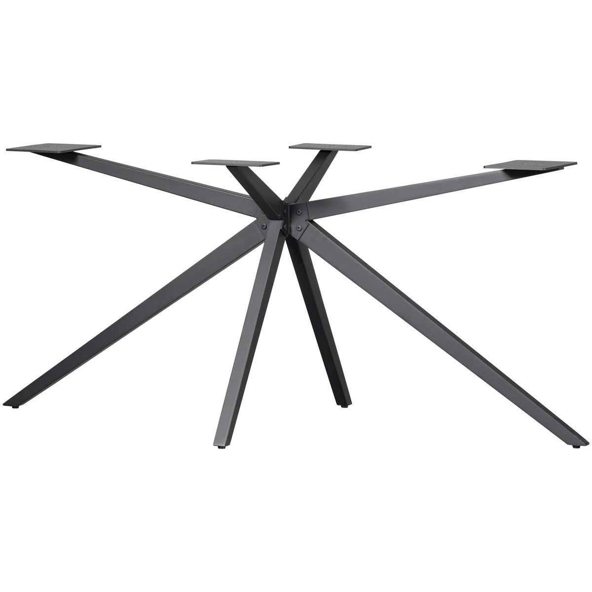 TISCHGESTELL Tablo Schwarz B: 170cm - Schwarz, MODERN, Metall (170/72/80cm) - Livetastic