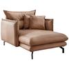 XXL-Sessel Lava Taupe B: 111cm - Taupe/Schwarz, MODERN, Textil (111/101/167cm) - Livetastic