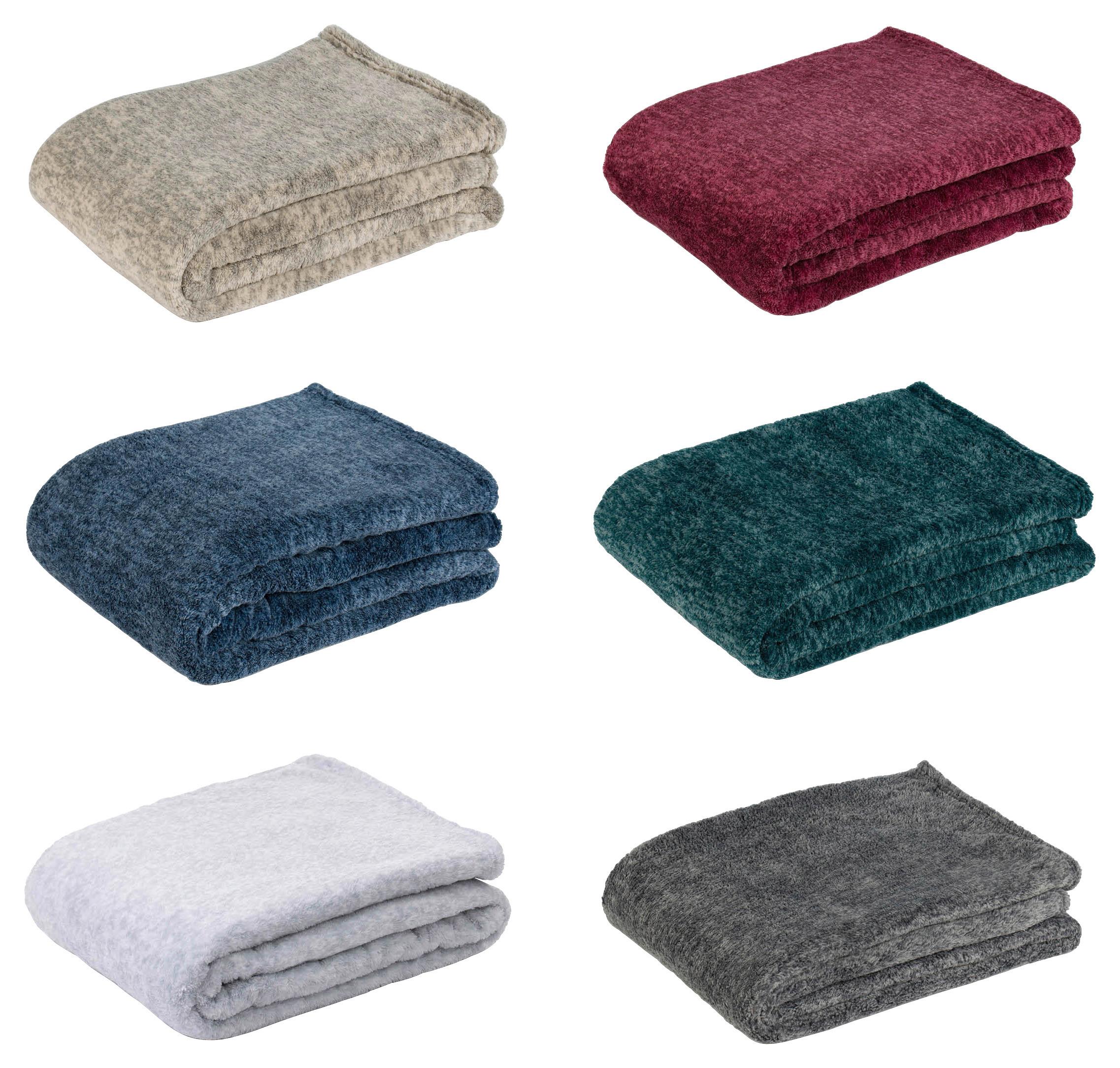 Kuscheldecke Alaska 150x200 cm - Bordeaux/Anthrazit, LIFESTYLE, Textil (150/200cm)
