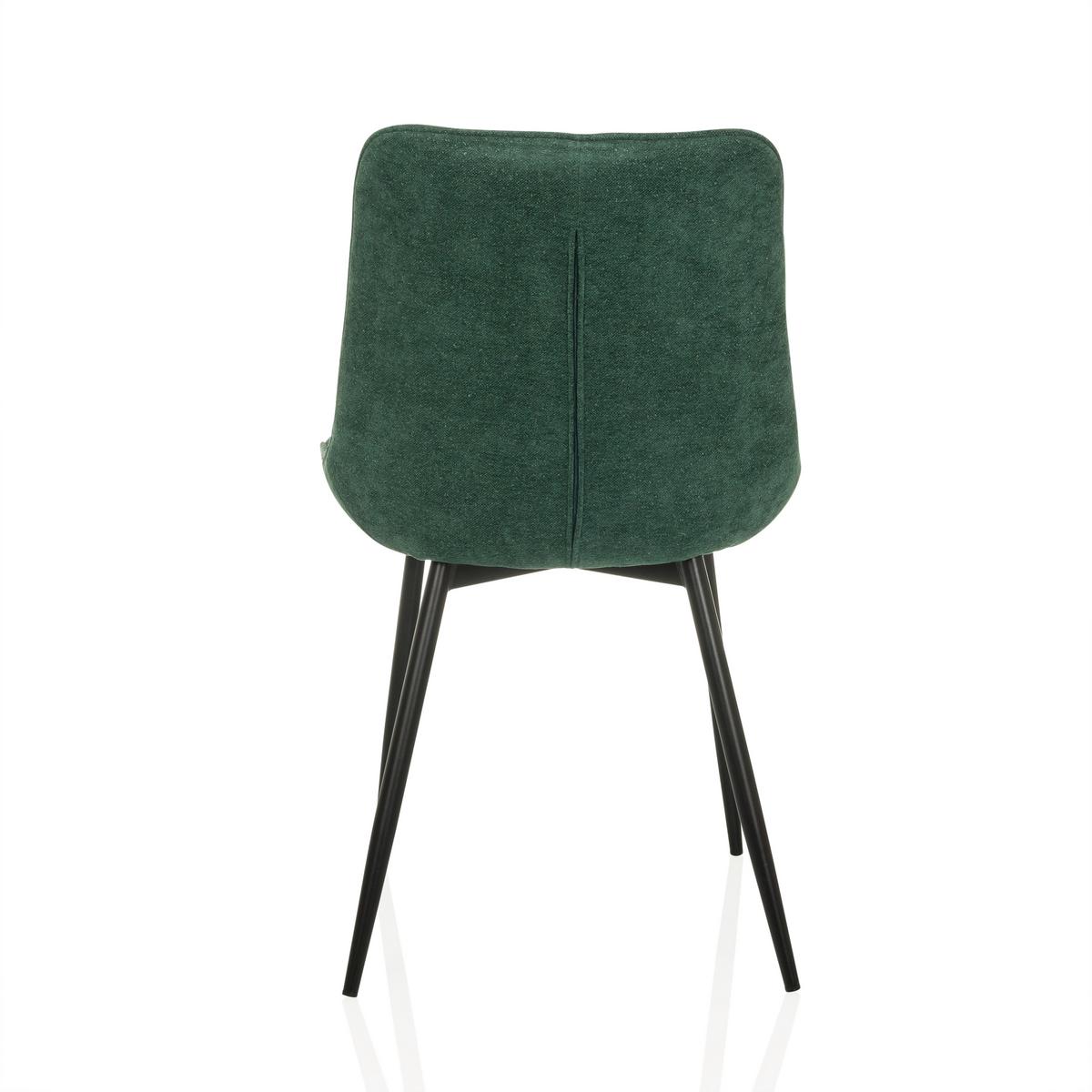 Stuhl Elaris Petrol B: 55 cm - Petrol/Schwarz, MODERN, Kunststoff/Textil (55/88/61cm) - MID.YOU