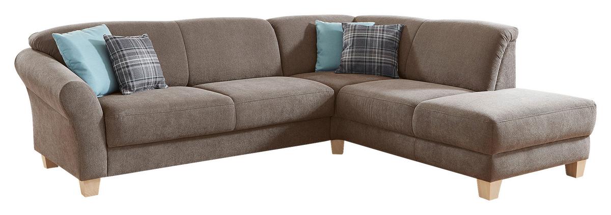 Ecksofa Gotland taupe, 257x212 cm - Taupe/Naturfarben, KONVENTIONELL, Textil (257/212cm) - Sit & More