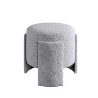 Hocker Ash, Grau B: 39 cm - Grau, Design, Textil (39/40/39cm) - Livetastic