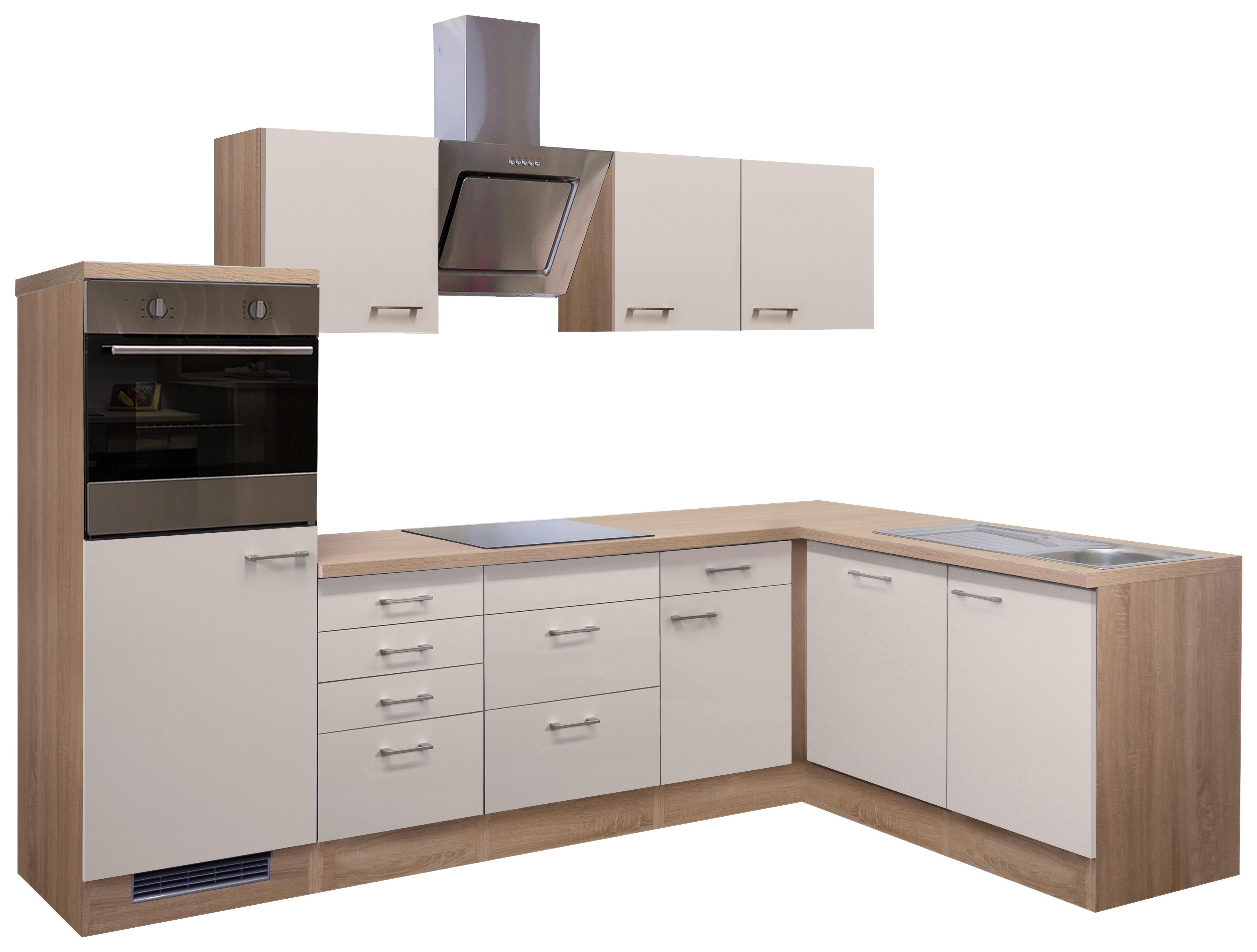 Eckküche Nepal Sonoma Eiche S: 280x170 cm - Kaschmir/Sonoma Eiche, MODERN, Holzwerkstoff (280/170cm) - FlexWell