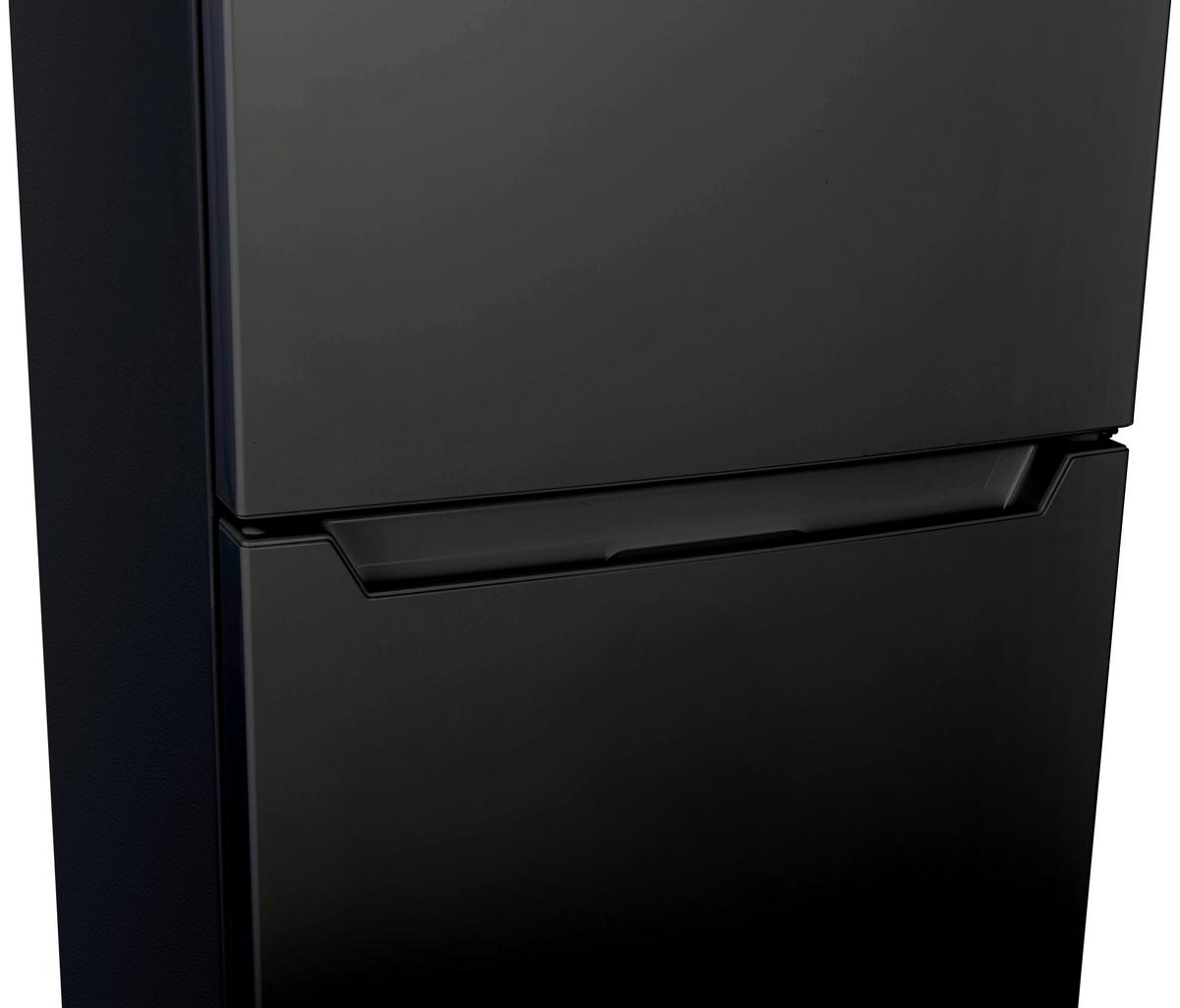 KÜHL-GEFRIER-KOMBINATION Schwarz B: 47,4 cm - Schwarz, Basics, Glas/Kunststoff (47,4/144/49,5cm) - Respekta