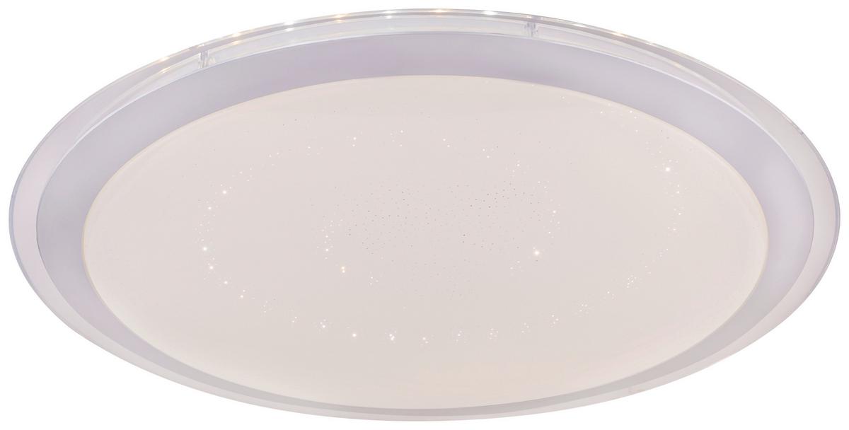 Led-deckenleuchte Rinor Ø 53 Cm Mit Farbwechsler - Silberfarben/Weiß, MODERN, Kunststoff/Metall (53/8,3cm) - Luca Bessoni