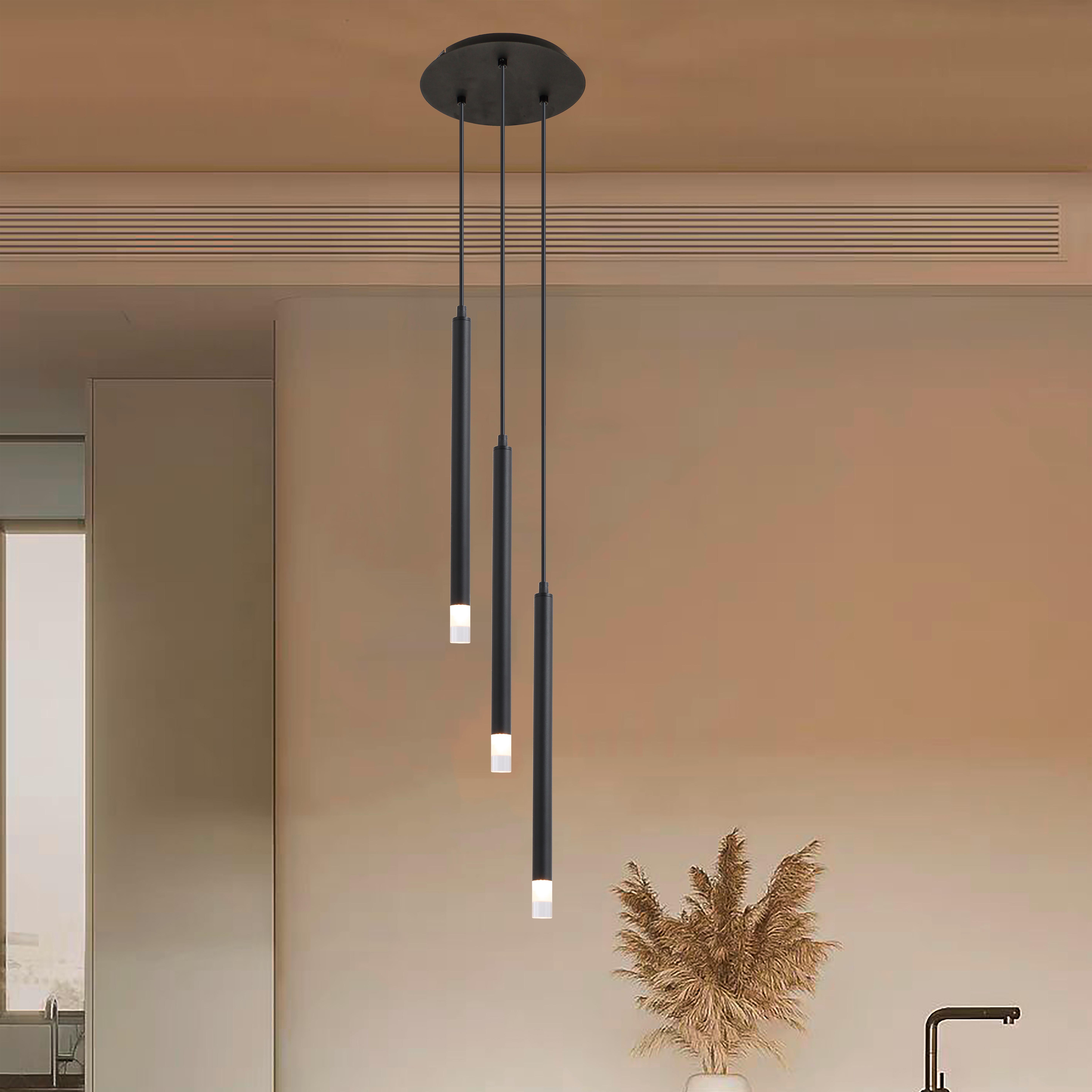 ZÁVĚSNÉ SVÍTIDLO SIMPL - černá/čiré, Moderní, kov/plast (24/120cm) - Mömax