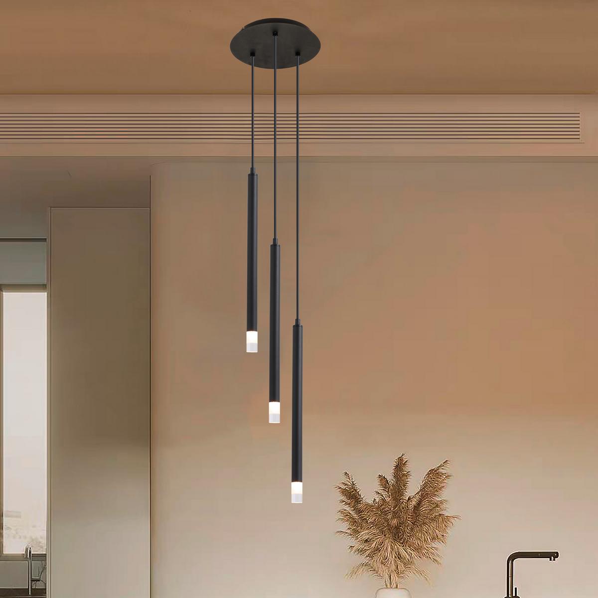 ZÁVESNÉ SVIETIDLO SIMPL - číra/čierna, Modern, kov/plast (24/120cm) - Mömax