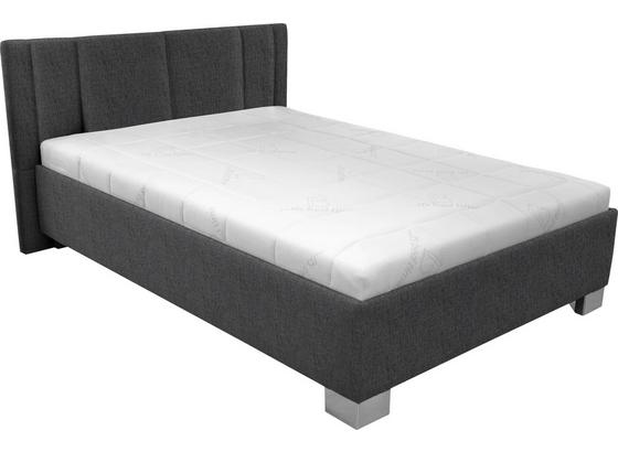 Čalúnená Posteľ Stilo 140x200 - biela/antracitová, drevo/textil (214/162/97cm) Čalúnená Posteľ Stilo 140x200 - biela/antracitová, drevo/textil (214/162/97cm)