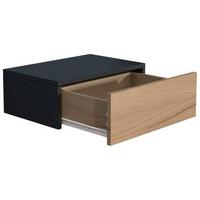 Nachtkästchen Usal M B: 45 Cm Schwarz/eiche Dekor - Eichefarben/Schwarz, MODERN, Holzwerkstoff (45/15/30cm) - MID.YOU