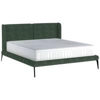 Polsterbett +matratze 180x200 Tessina Sorisso Dunkelgrün - Dunkelgrün/Creme, MODERN, Textil (180/200cm) - Livetastic