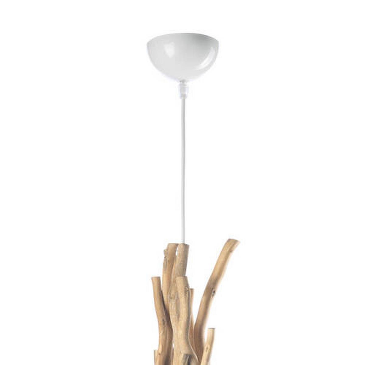 Hängeleuchte 5029/Ss - Sandfarben/Hellbraun, Natur, Holz/Textil (40/110cm)