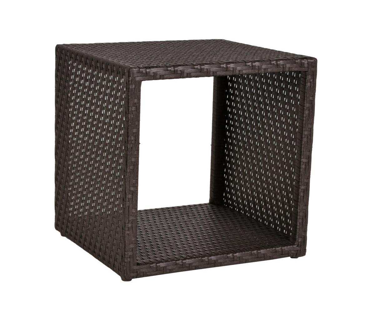 Würfelregal Livingston B: 46,5 cm Braun - Schwarz/Braun, Basics, Kunststoff/Metall (46,5/47,5/46,5cm)