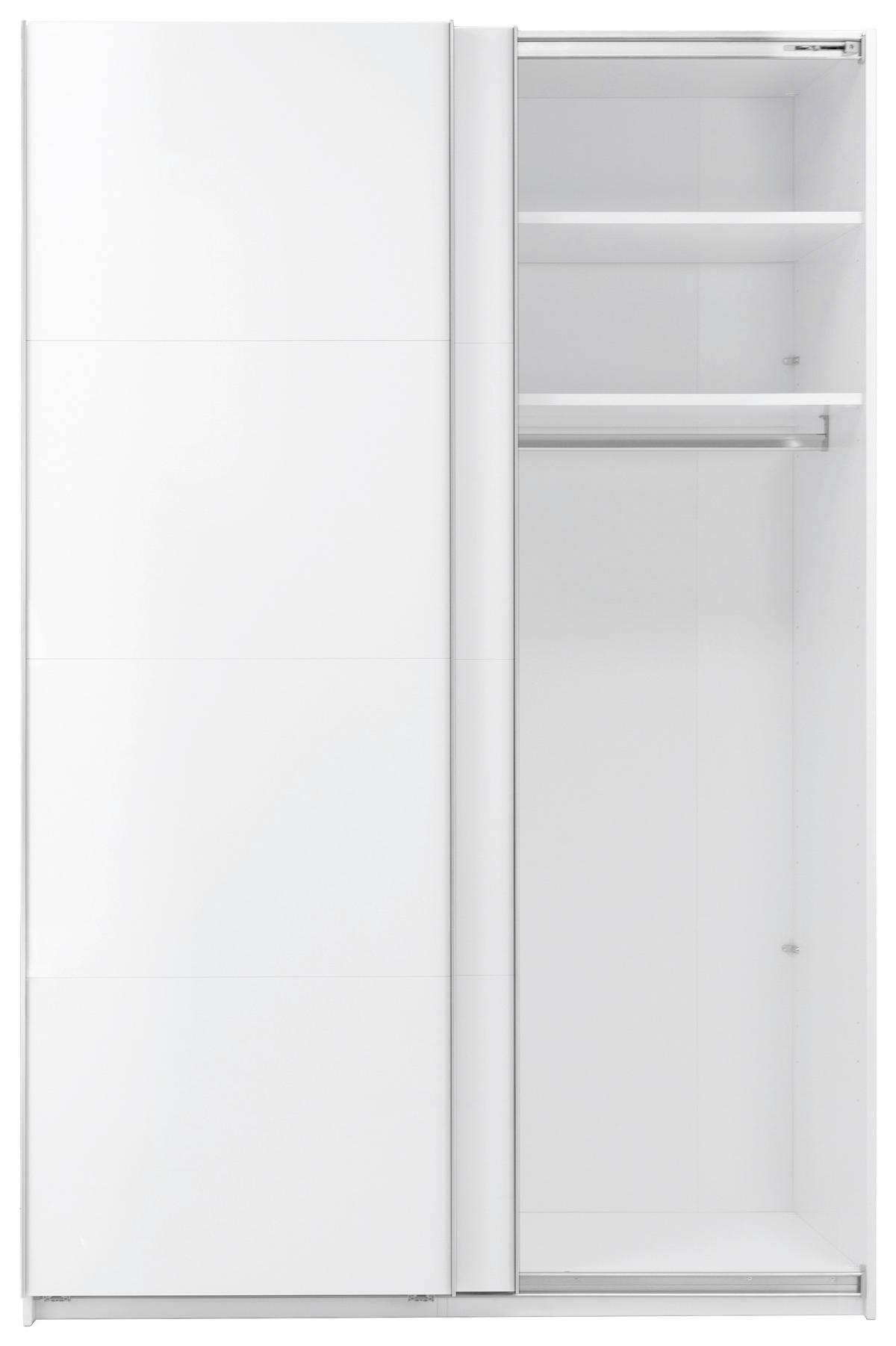SCHIEBETÜRENSCHRANK Viva Weiß Hochglanz B: 150cm - Weiß Hochglanz/Weiß, MODERN, Holzwerkstoff (150/210/62cm) - P & B