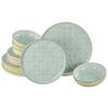 Tafelservice Uno Emiliana 12--Teilig., Creme, Hellblau - Creme/Hellblau, Basics, Keramik - Creatable