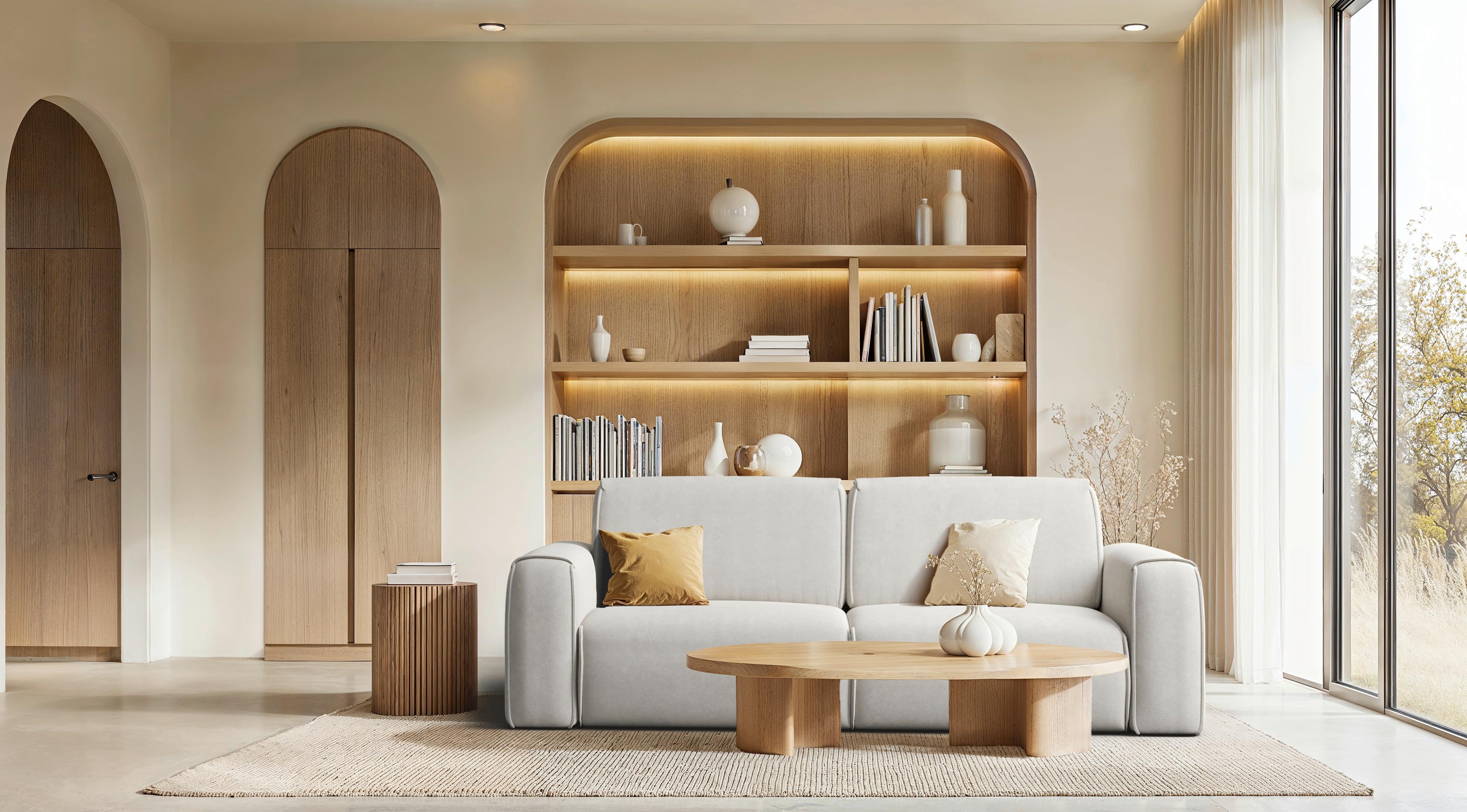 Schlafsofa Tuzzi Creme B: 252cm