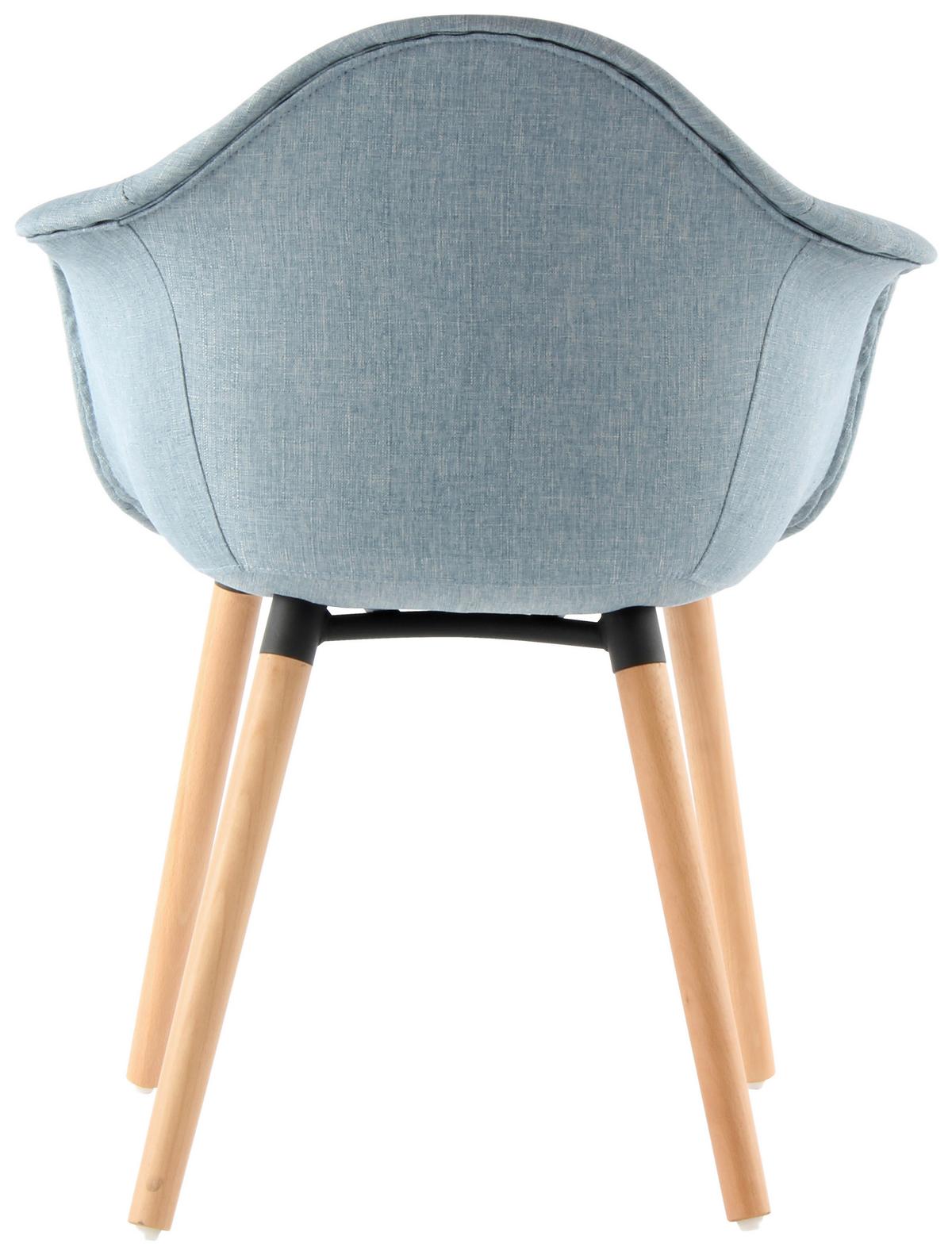 Armlehnstuhl-set Winston 325 Blau - Blau, Design, Holz/Kunststoff (62/80.5/64cm) - Kayoom