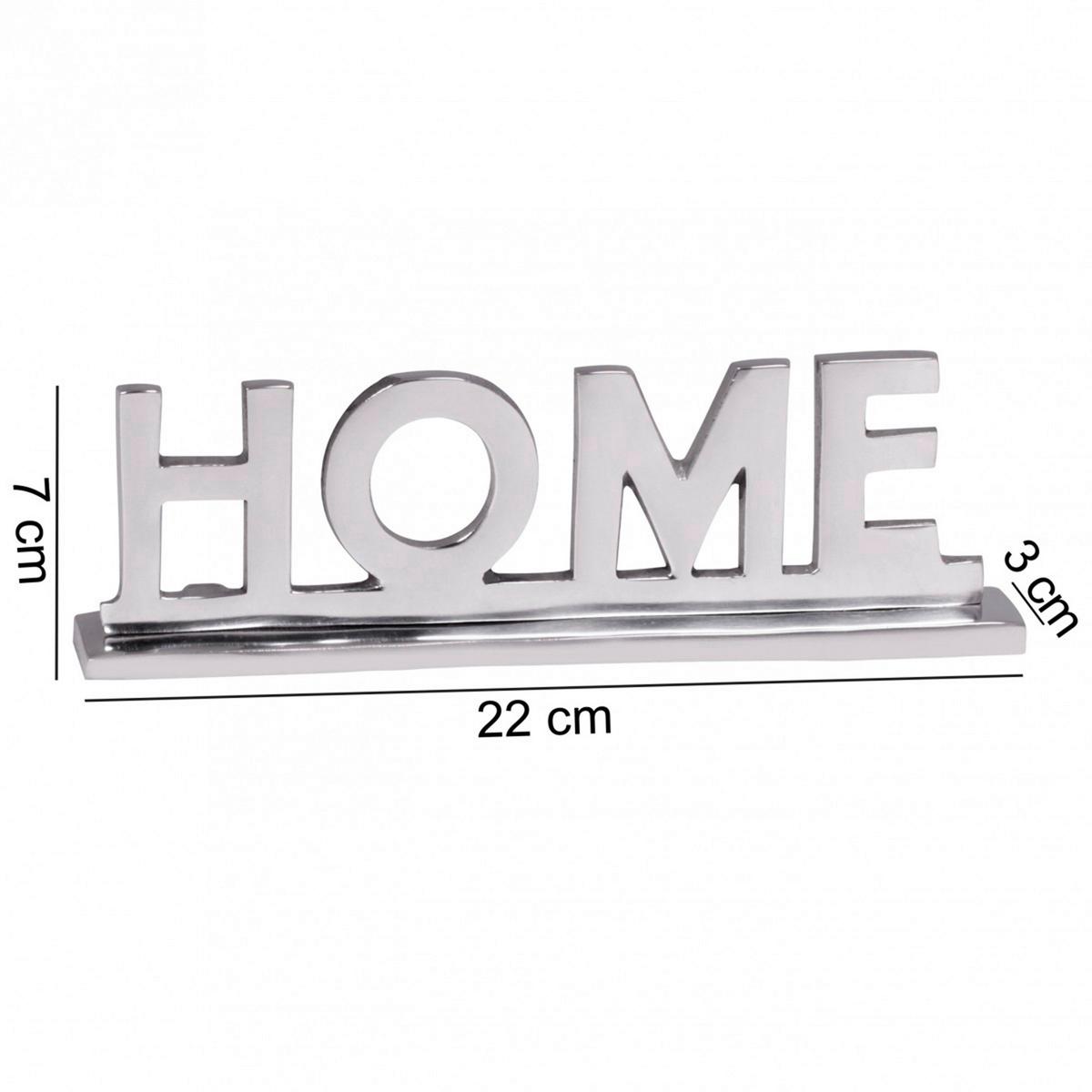 Dekoschriftzug Wohnling Silberfarben B: 22 Cm - Silberfarben, MODERN, Metall (22/7/3cm) - MID.YOU