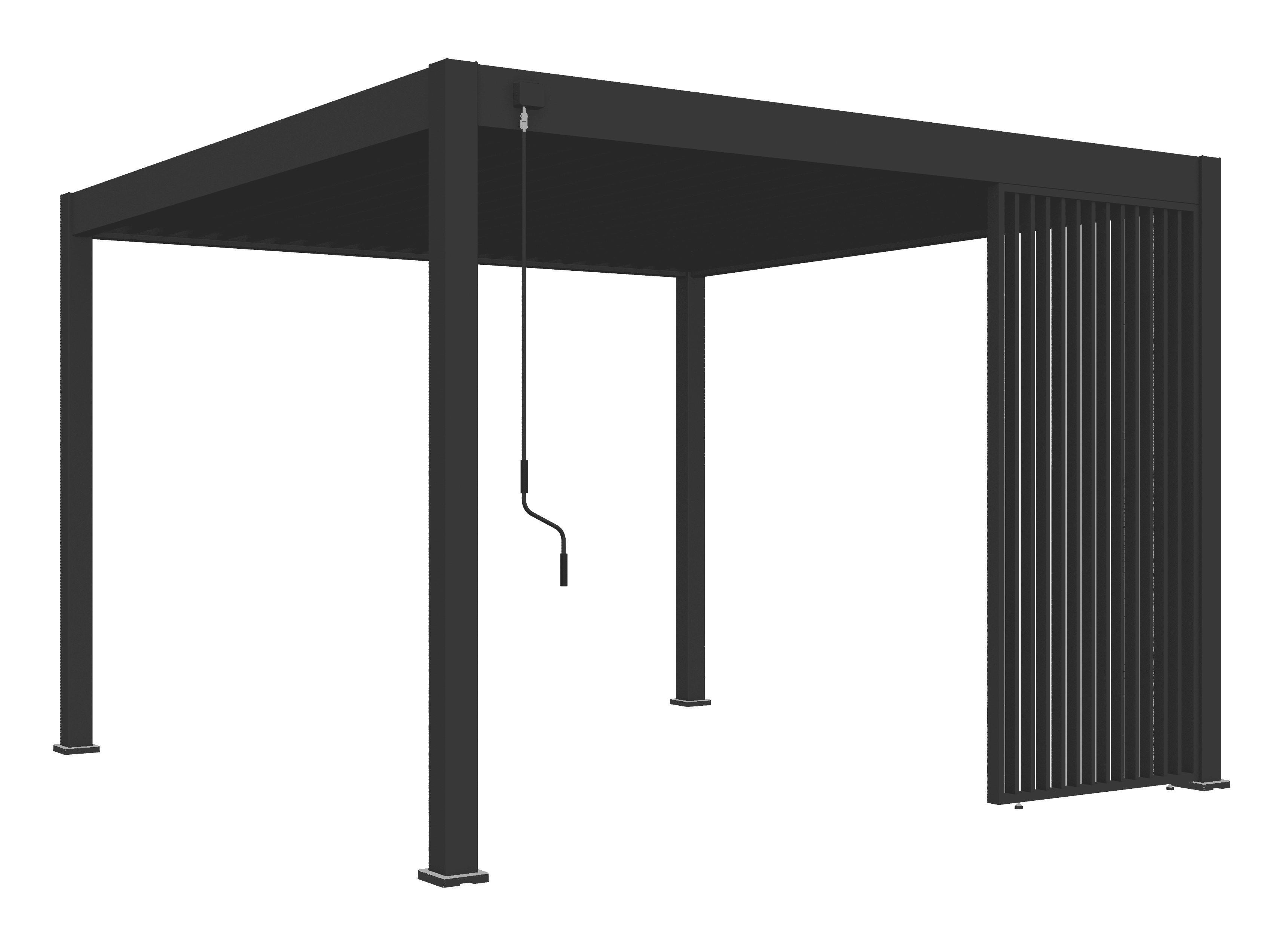 Pavillon-seitenteil 123x235cm Wetterfest - Anthrazit, Basics, Metall (123/235/10cm) - Gardenson