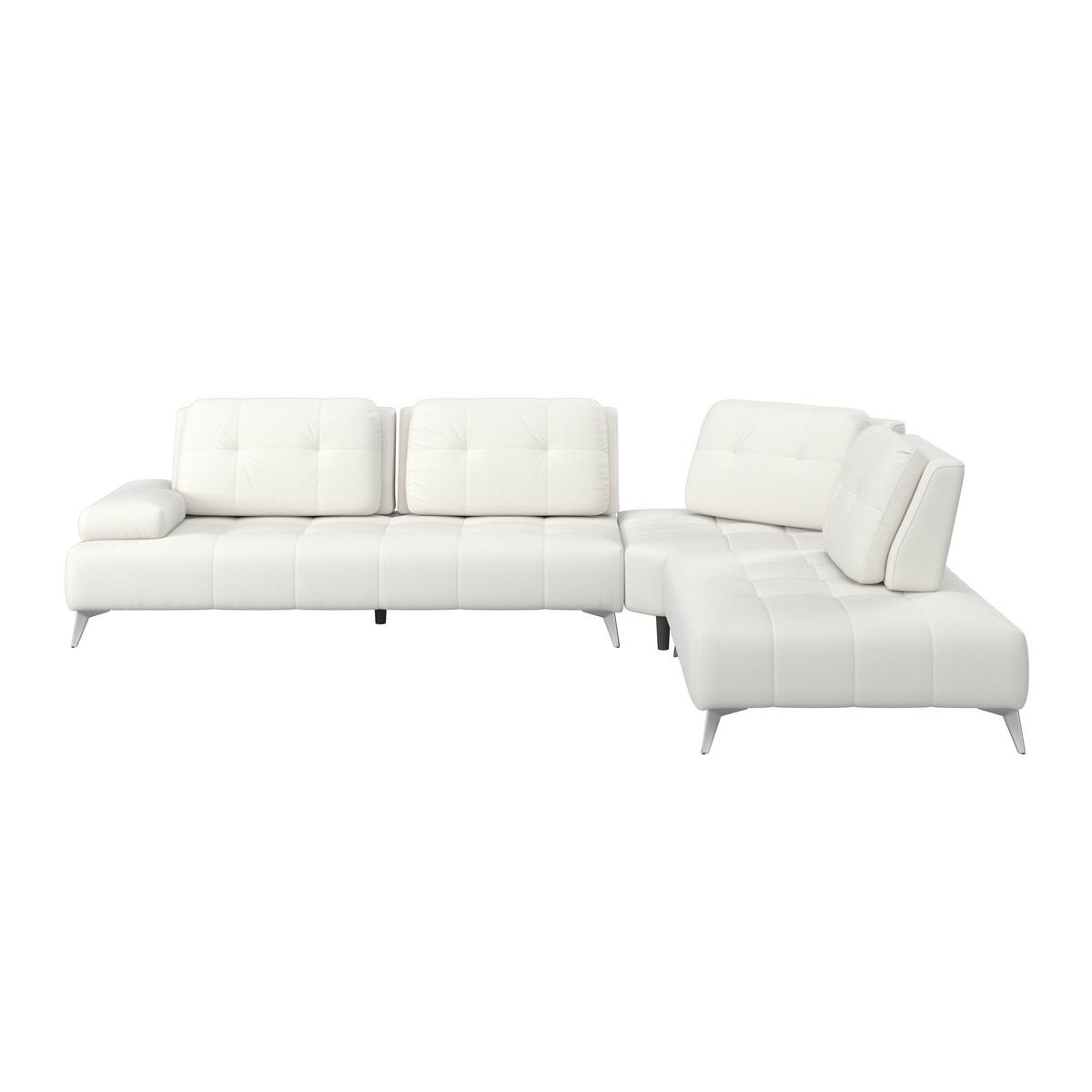 Sedací souprava ESTELLA krémová barva - krémová/tmavě šedá, Moderní, kov/dřevo (326/85/270cm) - Bessagi Home