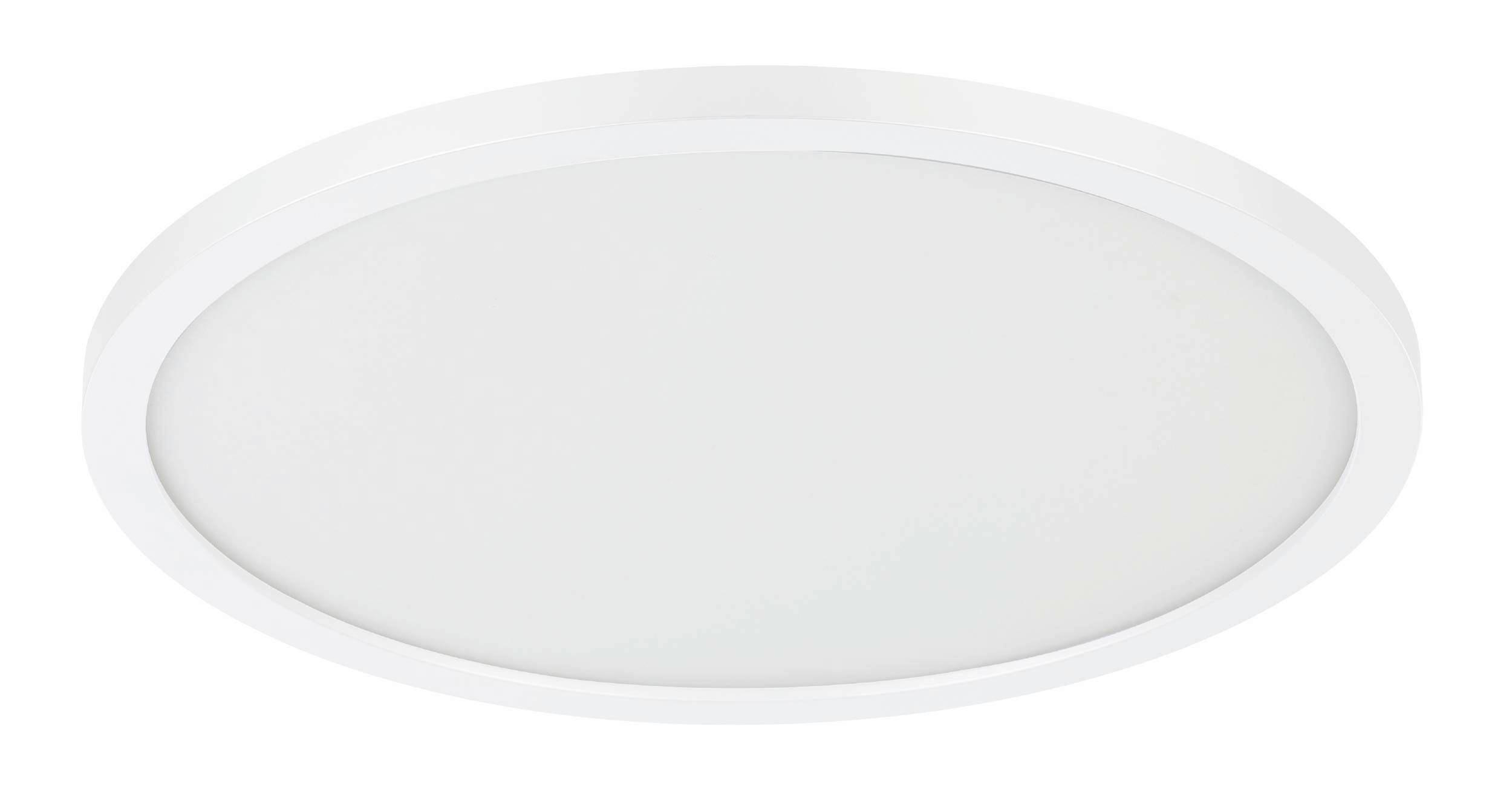 LED-Deckenleuchte Campaspero Ø 29,5 cm mit Fernbedienung - Weiß, Basics, Kunststoff (29,5/2,5cm)