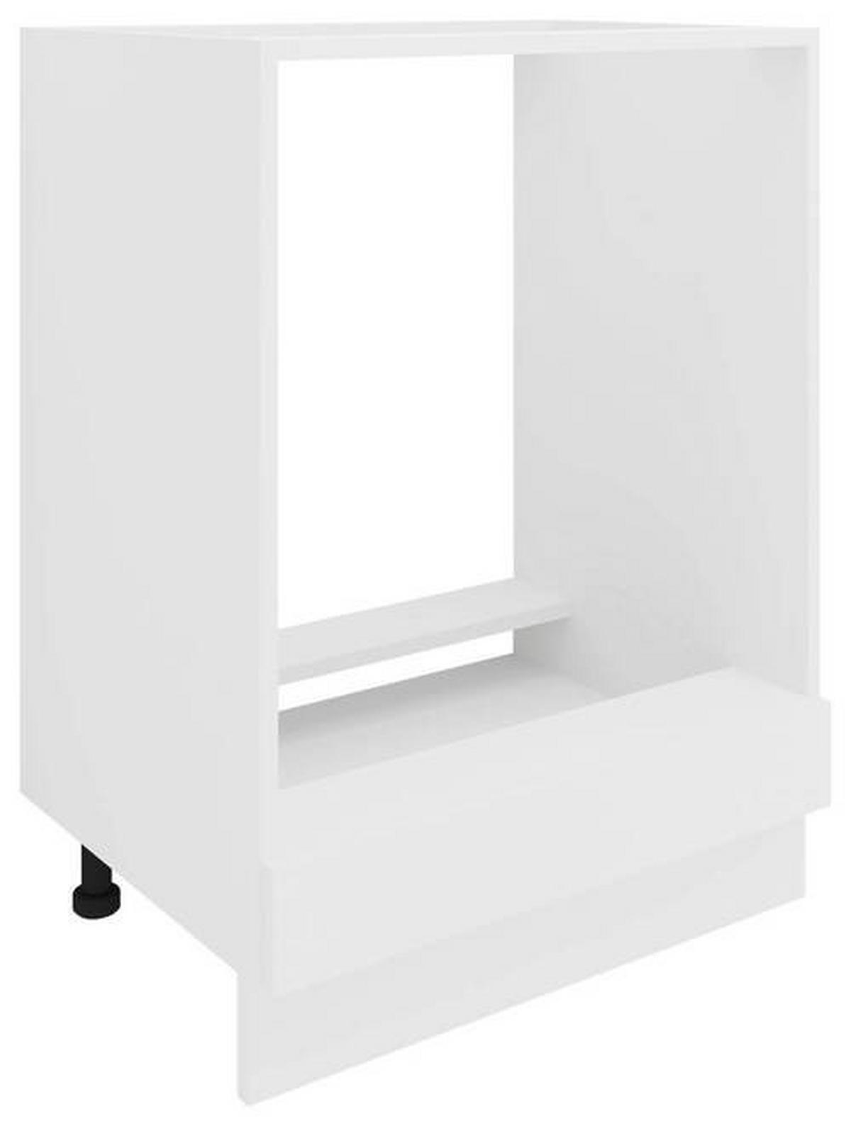 Herdumbauschrank Esilo B: 60 Cm Weiß - Weiß, KONVENTIONELL, Holzwerkstoff (60/82/46cm) - MID.YOU