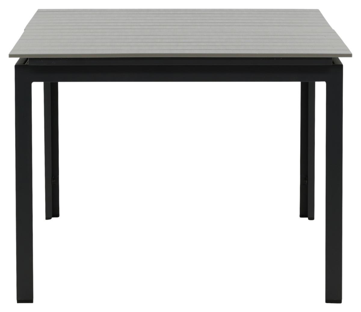 Gartentisch Levels Aluminium L 160 cm - Schwarz/Grau, KONVENTIONELL, Metall (160/100/75cm) - Gardenson