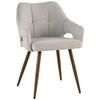 Armlehnstuhl Jamie - Hellbraun/Walnussfarben, LIFESTYLE, Holz/Textil (55/80/60cm) - MID.YOU